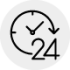 24 hours icon