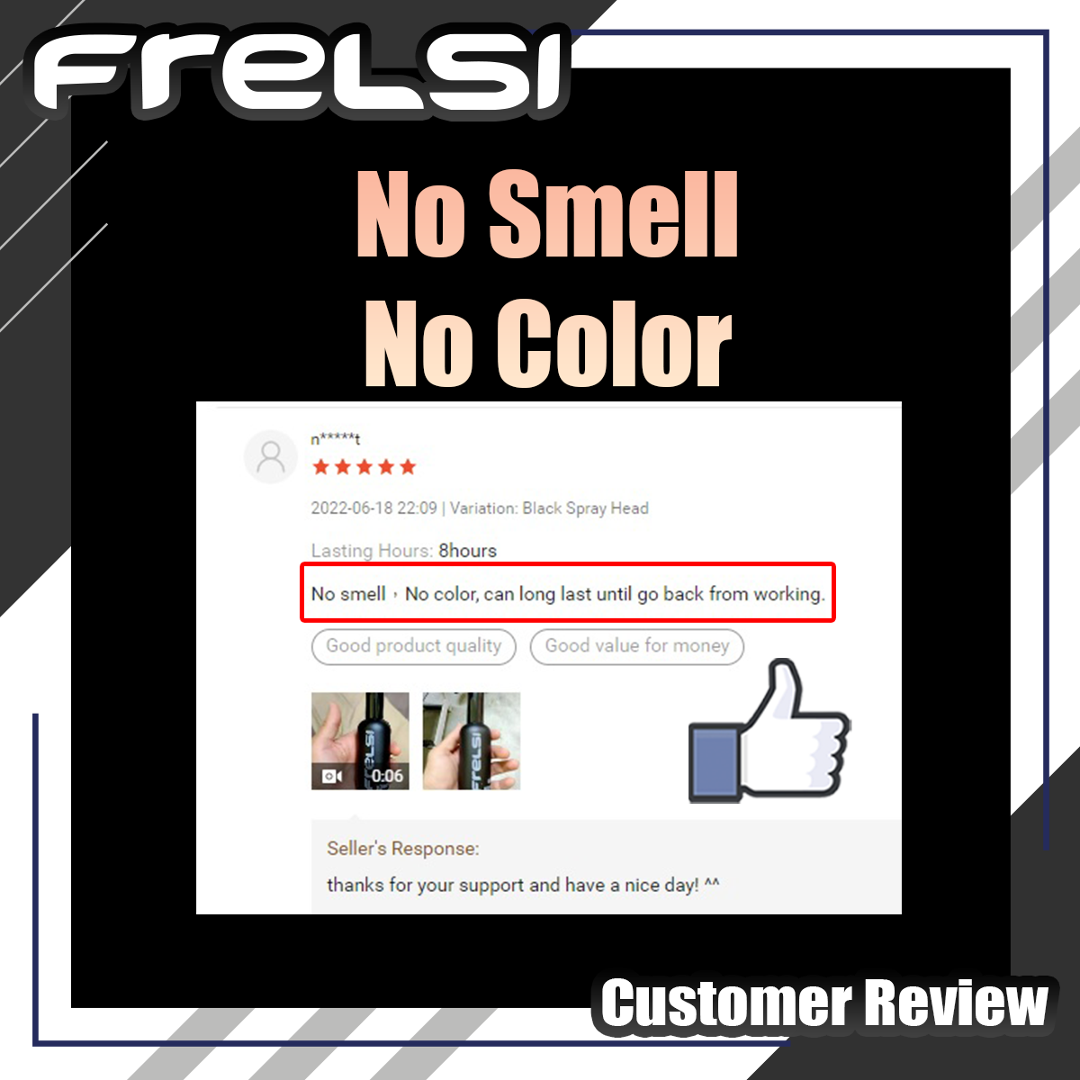 Frelsi Customer Review - No Smell No Color
